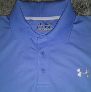 Under Armour (L) Polo Mens Carolina Blue T-Shirt